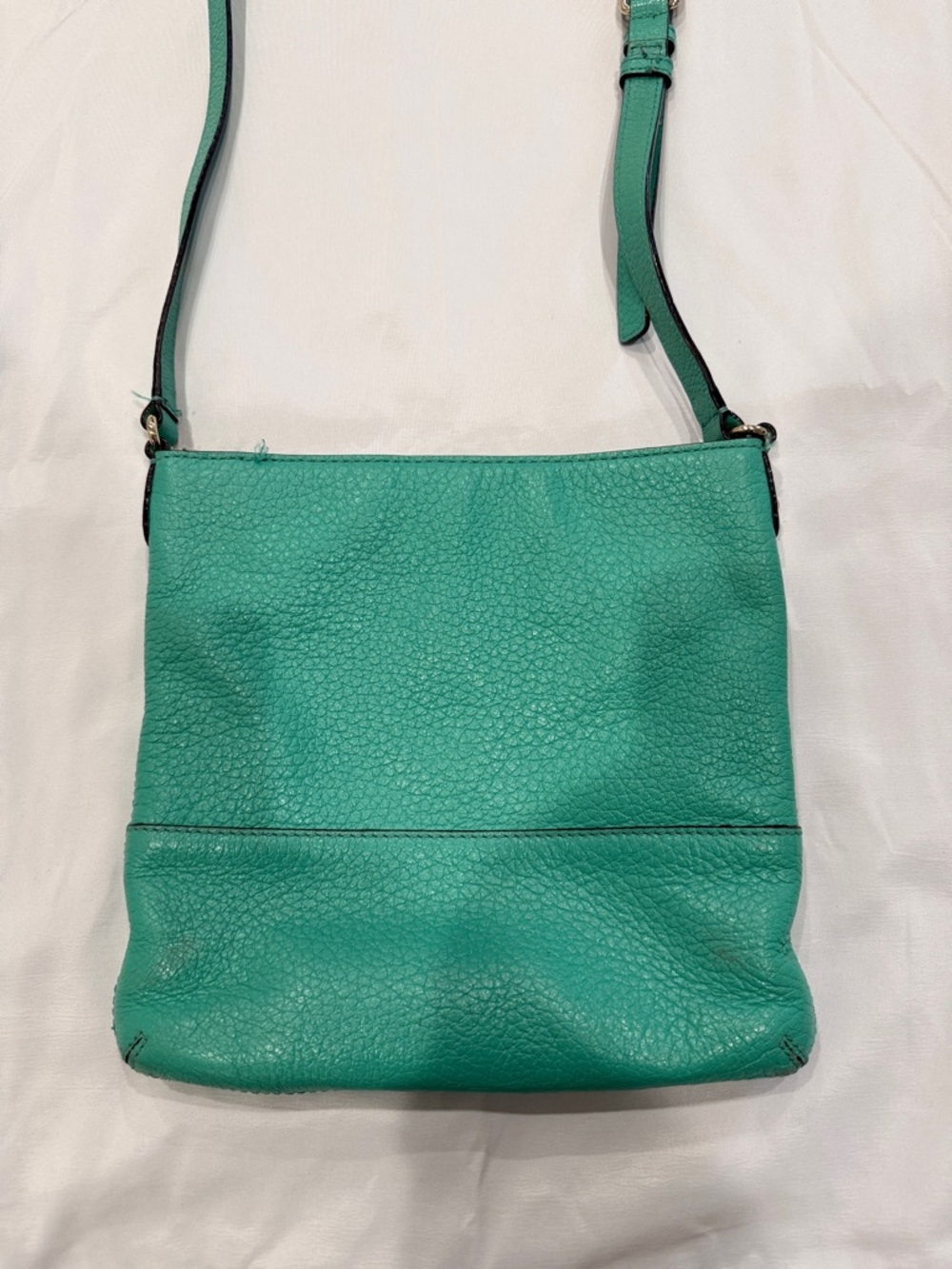 kate spade Green Teal Pebbled Leather Crossbody Bag - Picture 7 of 15